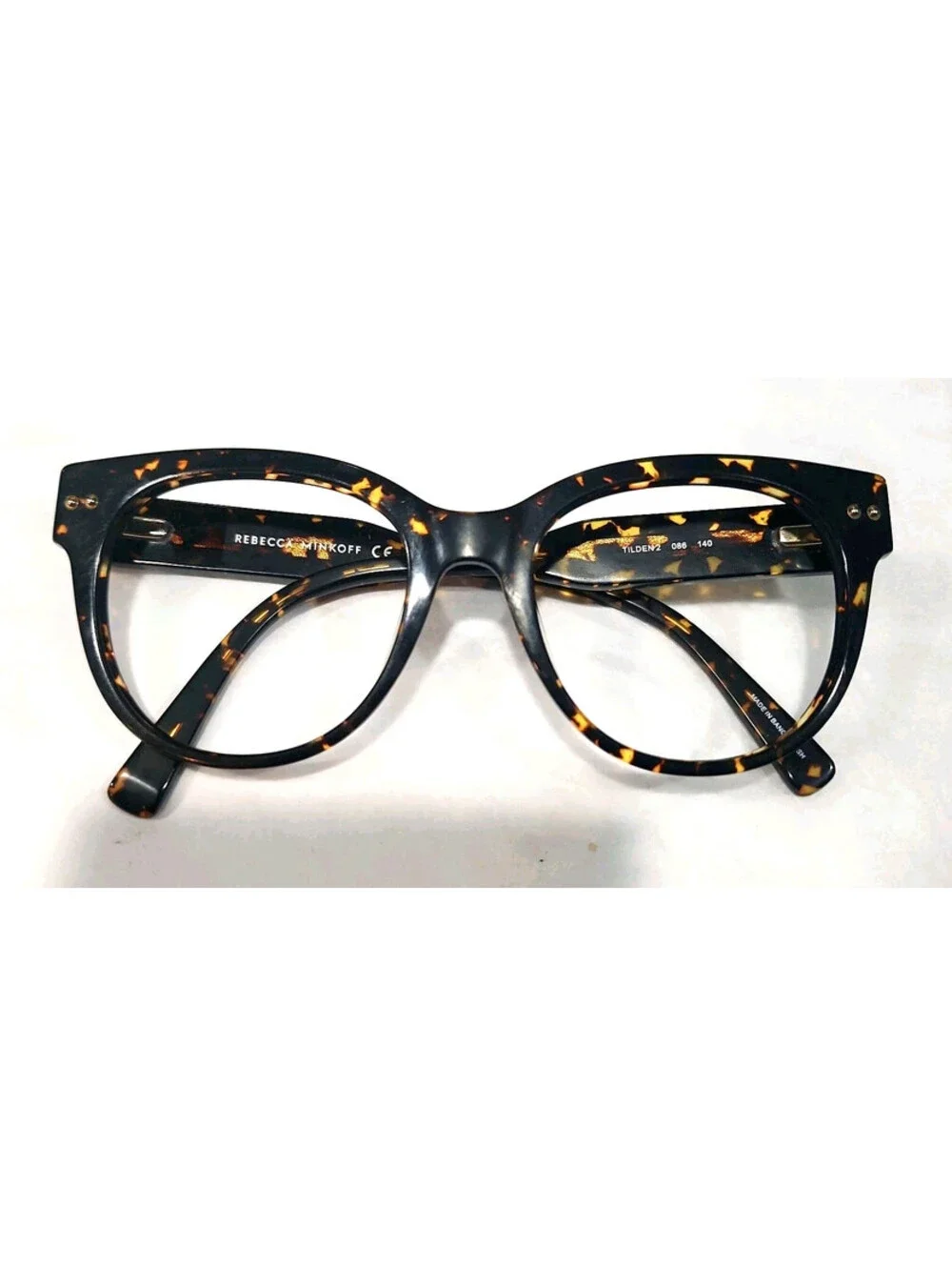 Rebecca Minkoff Tilden 2 Dark Tortoise Cat Eye Eyeglasses 50-19 140 Studded Arms